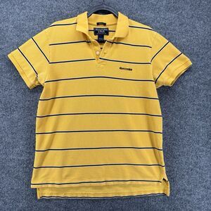 Abercrombie and Fitch Polo Shirt Mens L Muscle Striped 90s Rugby Preppy Casual